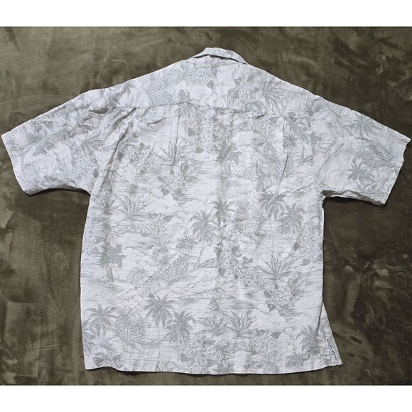 Tommy Bahama Button Down Shirt Men's Hawaiian Island Tropical Large Rayon Cotton - Picture 3 of 4